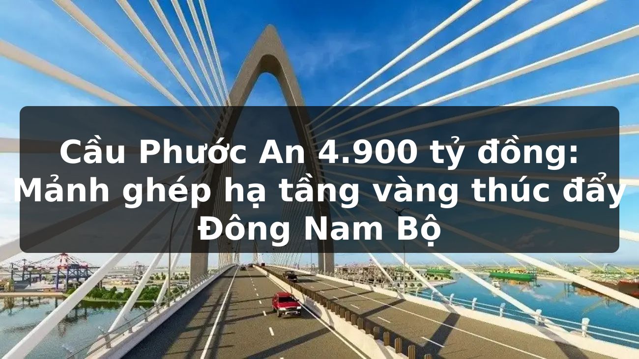 Cầu Phước An 4.900 tỷ đồng: Mảnh ghép hạ tầng vàng thúc đẩy Đông Nam Bộ
