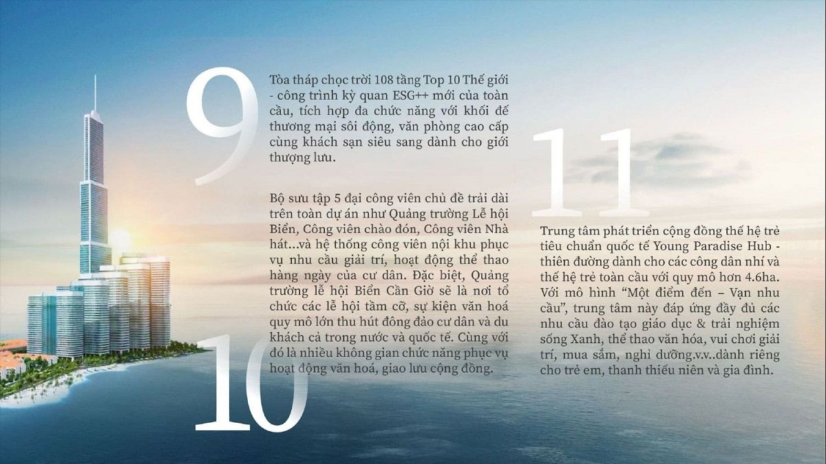 Tòa tháp 108 tầng, kỳ quan kiến trúc mới tại Vinhomes Cần Giờ, vươn mình bên 5 đại công viên chủ đề và trung tâm phát triển thế hệ trẻ